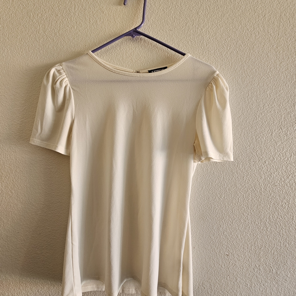 Express Cream Puff Sleeve Blouse